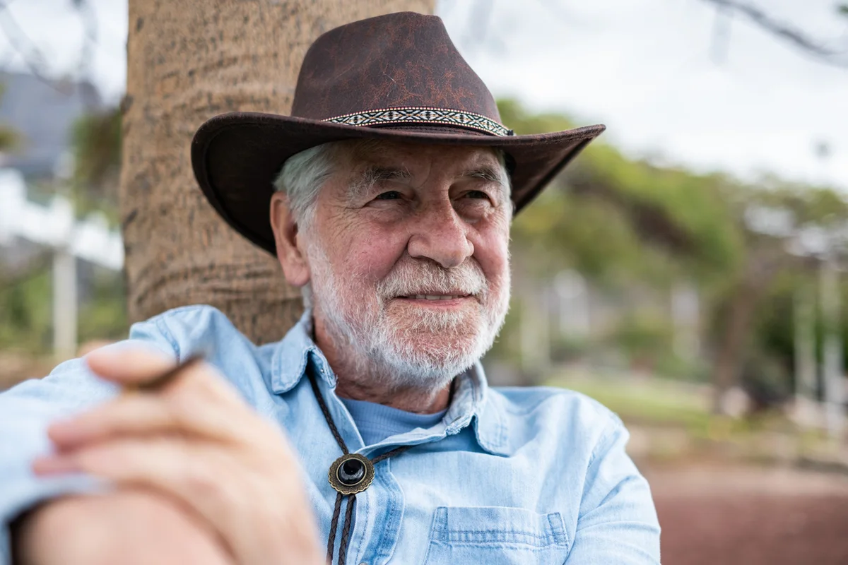 Senior enjoying a safe and supportive community at Rustic Ranch Senior Living